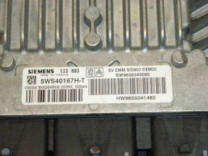 ECU Siemens SID 803 5WS40167H-T 9655041480 1940ZR