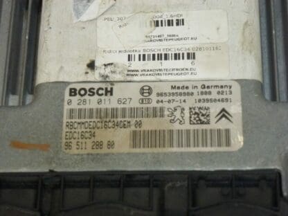 ECU Bosch EDC16C34 Citroën Peugeot 0281011627 9651128880