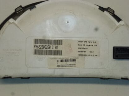 Tachometer Citroën C2 C3 najazdených 166000 km 9652008280